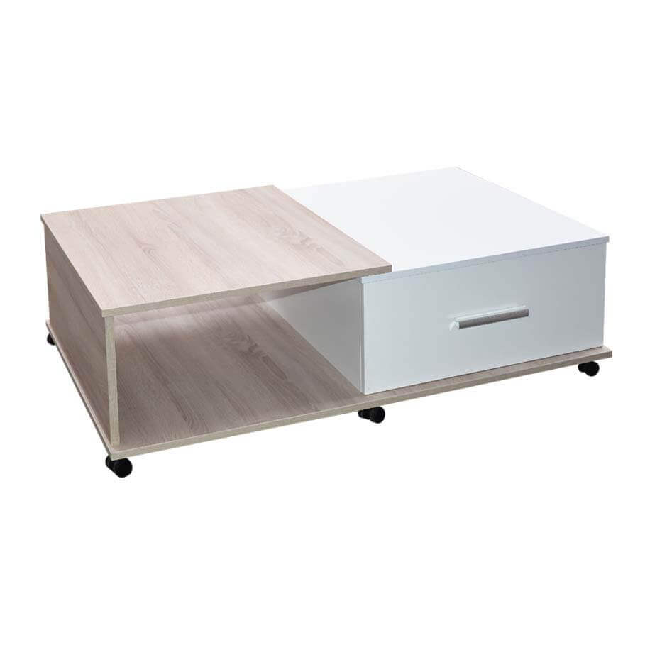 table basse milano - couleur blanc brut - Sotufab Meubles