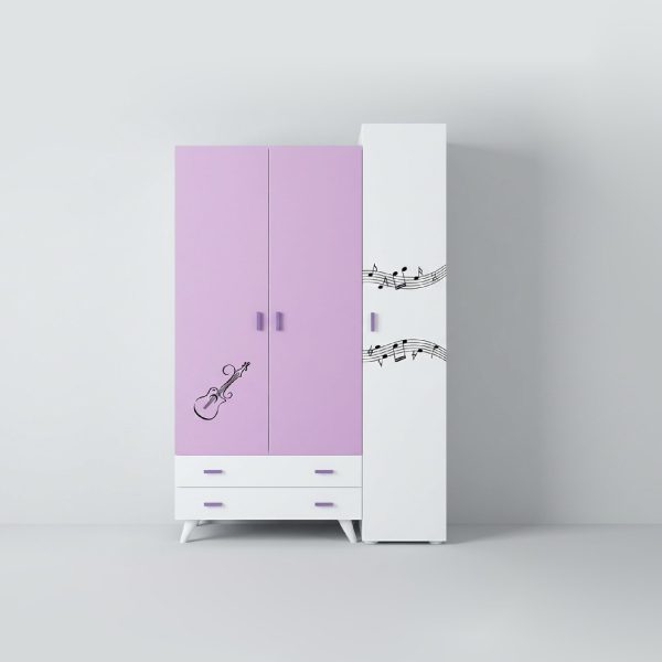 PENDERIE 3 PORTES VIOLETTE