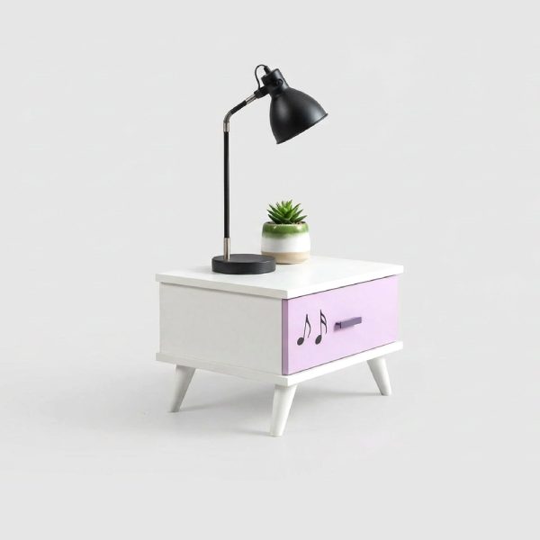 TABLE DE NUIT VIOLETTE