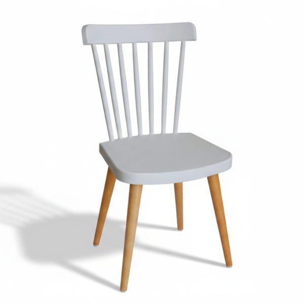 CHAISE HELSINKI  PIETEMENT BOIS NATUREL - Blanc