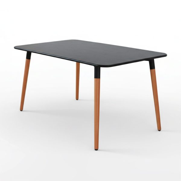 TABLE STOCKHOLM PVC - NOIR, 150X90