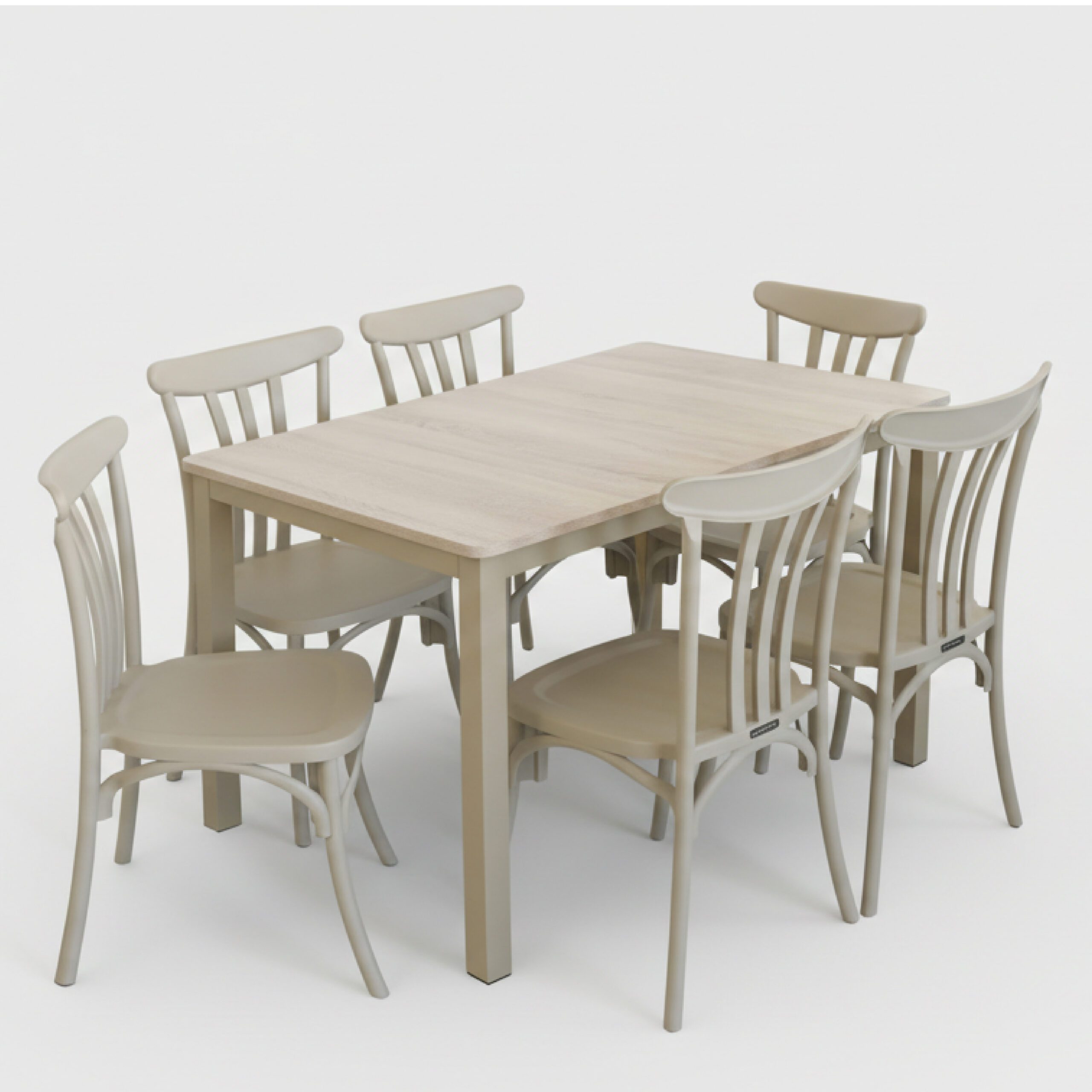 PACK TABLE SERENA 120 PVC +6 CHAISES PARIS – Image 3