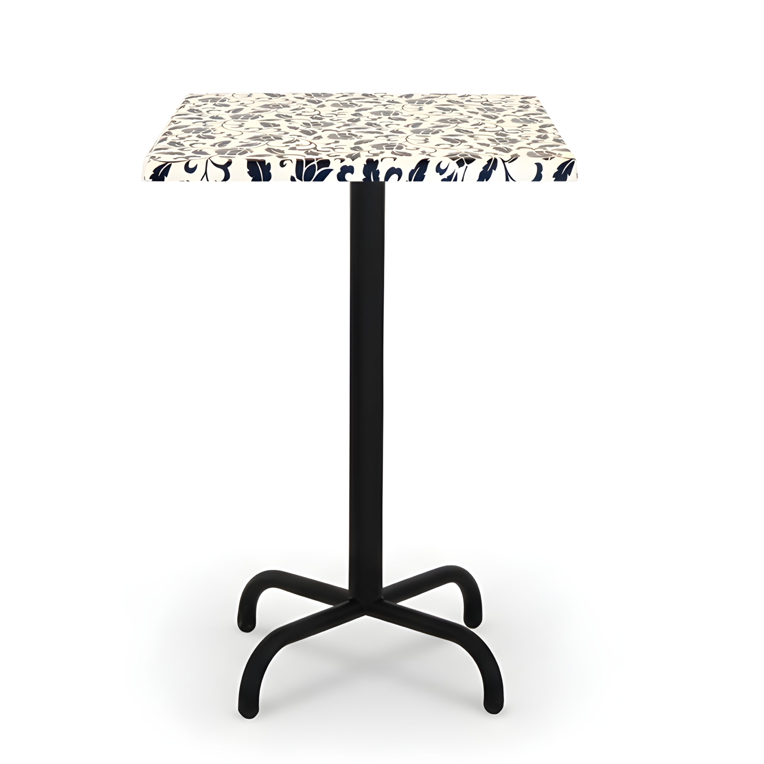 TABLE HAUTE 70X70 WERZALIT TUBE ROND