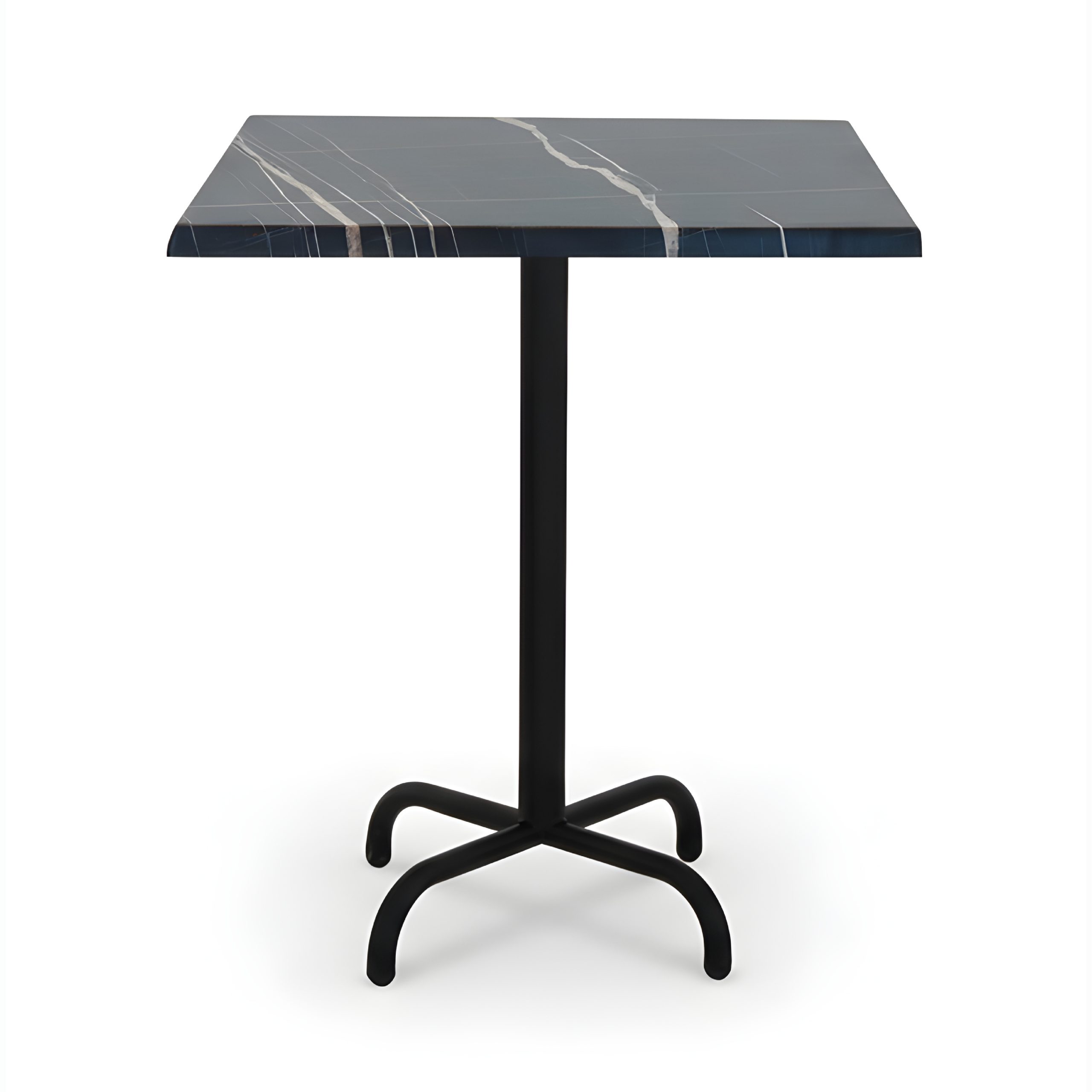 TABLE HAUTE 80X80 WERZALIT TUBE ROND