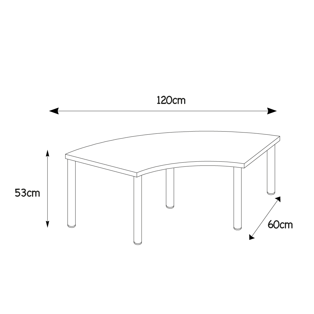 TABLE MATERNELLE EN ARC – Image 2