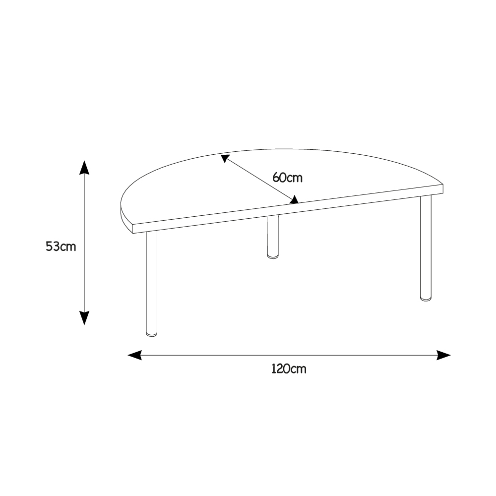 TABLE MATERNELLE DEMI CERCLE – Image 2