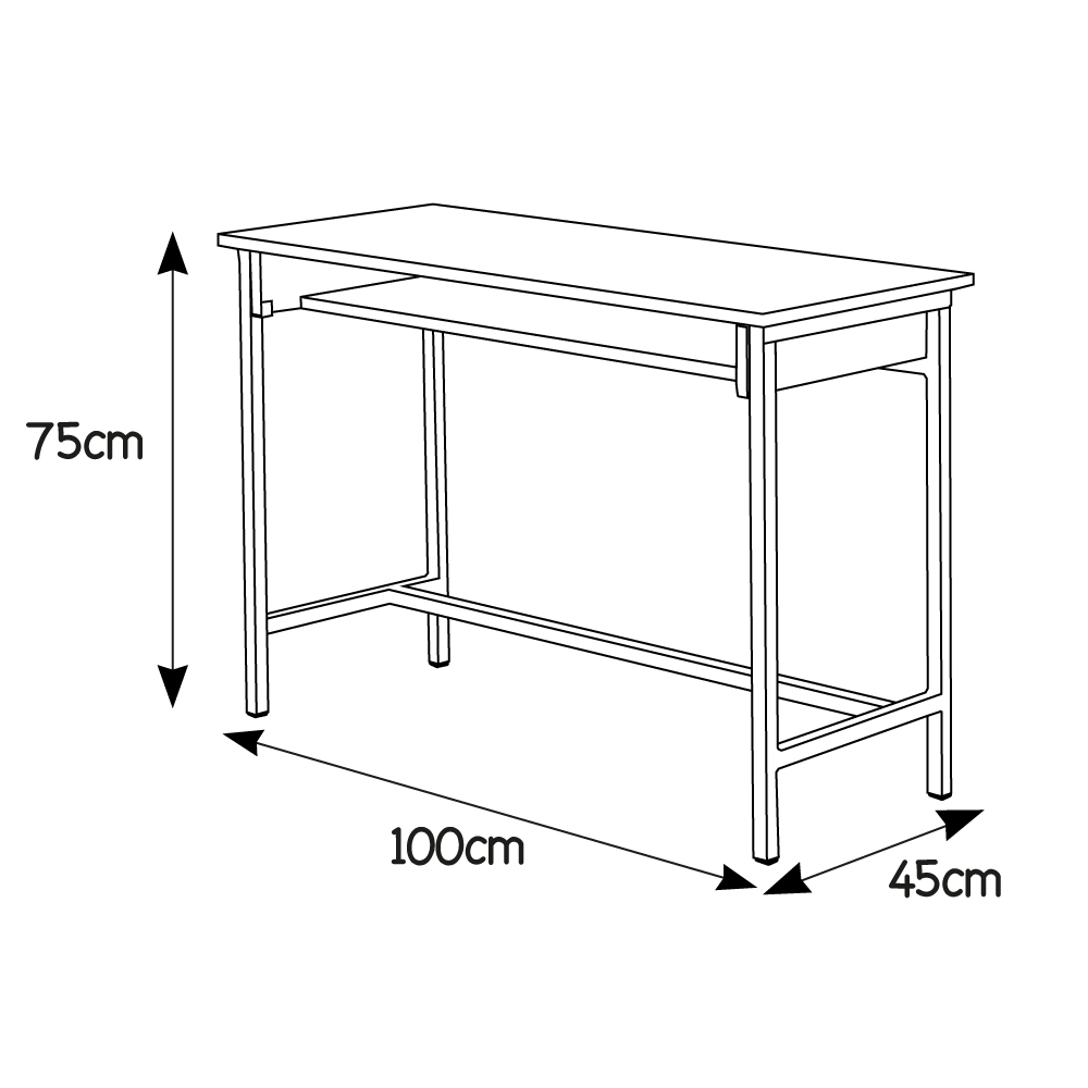 TABLE ECOLIER BIPLACE AVEC ETAGERE EN BOIS – Image 2