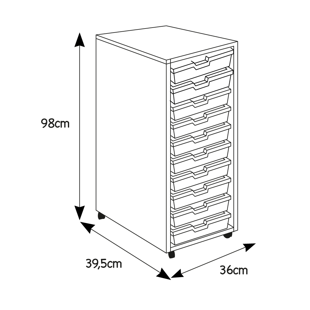 RANGEMENT A 10 BACS EN PLASTIQUE – Image 2