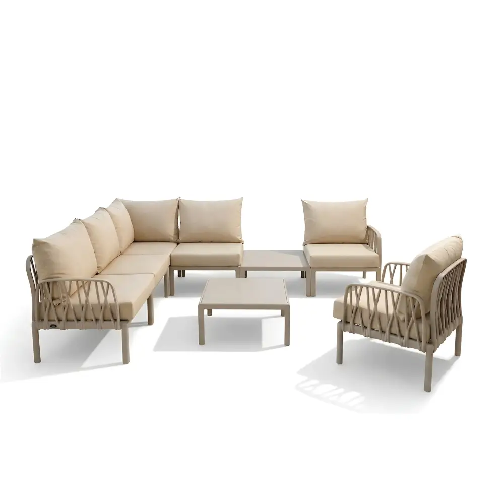 SALON SANREMO 5 PLACES AVEC TABLE INTEGREE+1 FAUTEUIL