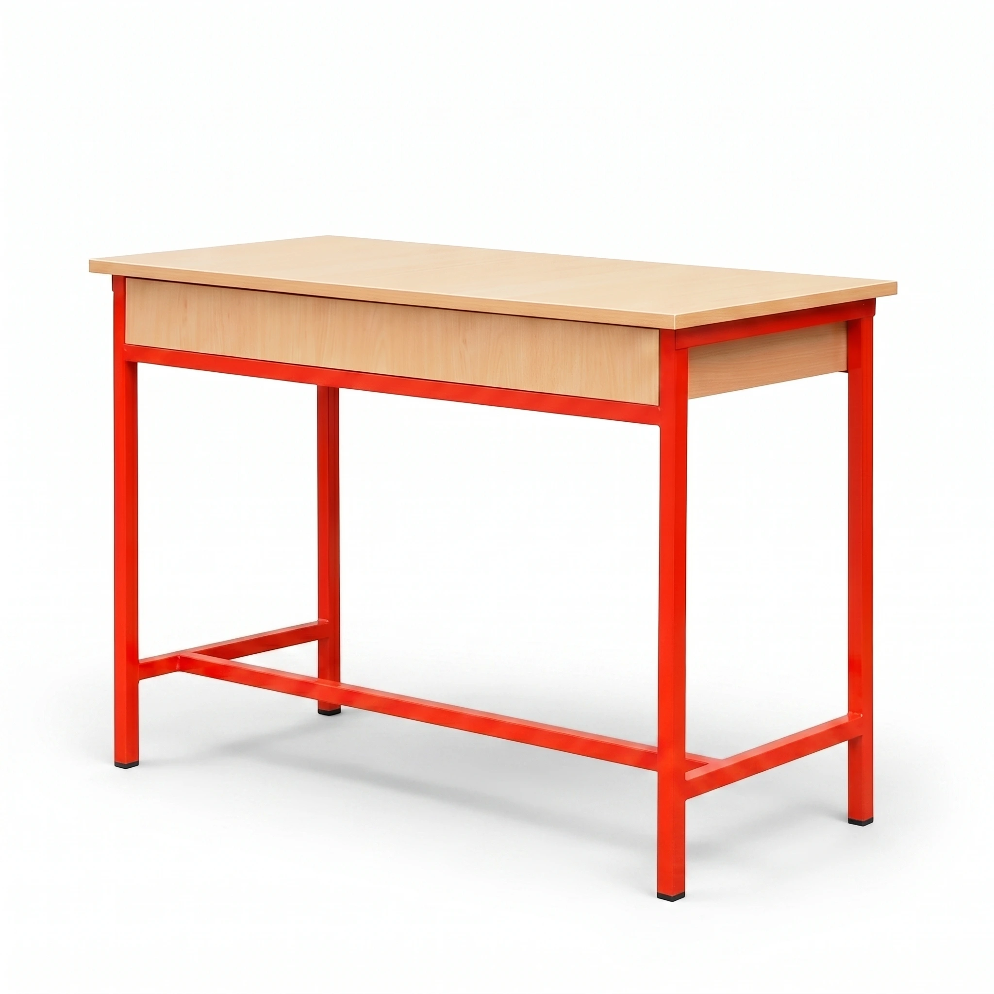 TABLE ECOLIER BIPLACE AVEC ETAGERE EN BOIS