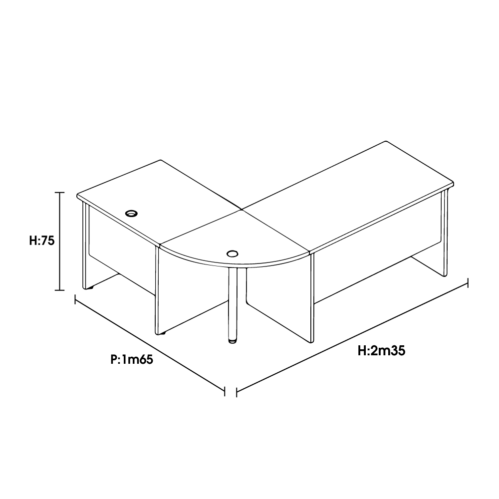 BUREAU DE DIRECTION PLUS AVEC RETOUR – Image 2
