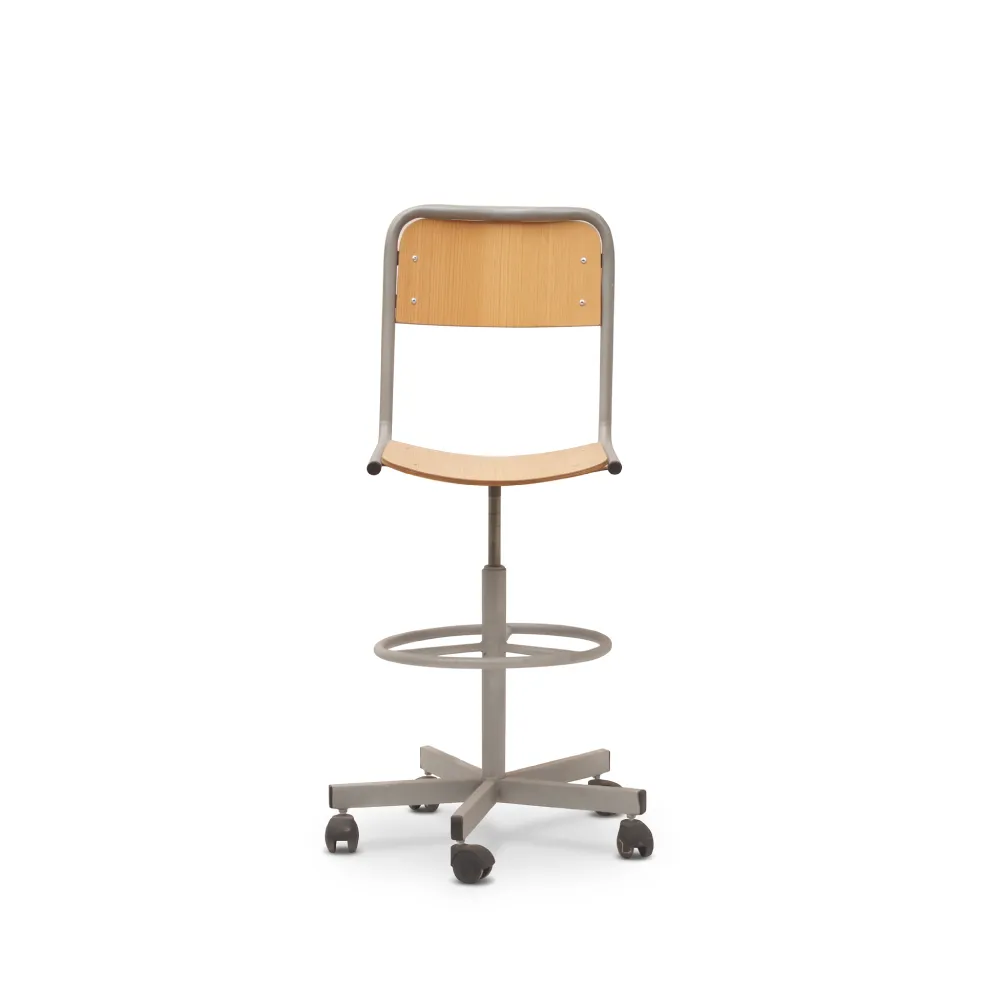 CHAISE LABORATOIRE AVEC ROULETTE