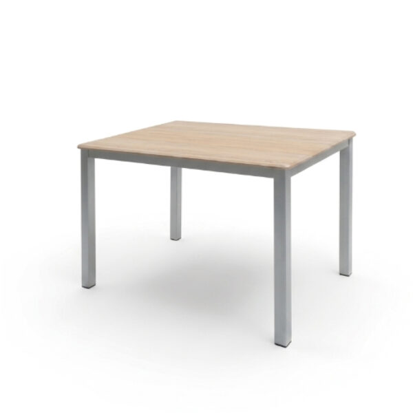 Table Serena 120 cm PVC chêne brut – socle gris