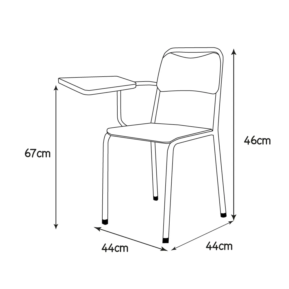 CHAISE CPL PEINTURE AVEC TABLETTE – Image 2