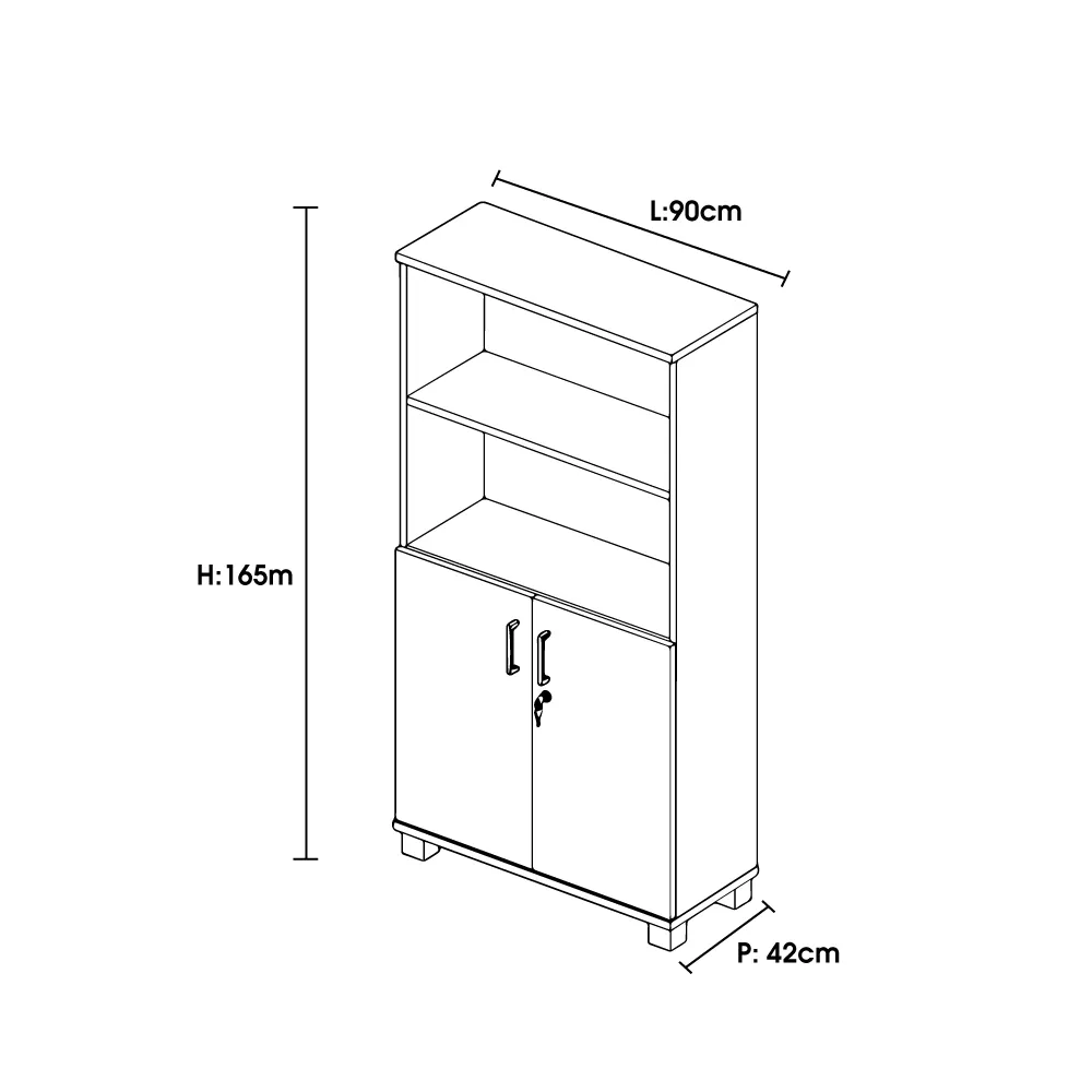 ELEMENT DE RANGEMENT MEDIUM 2P BAS – Image 2