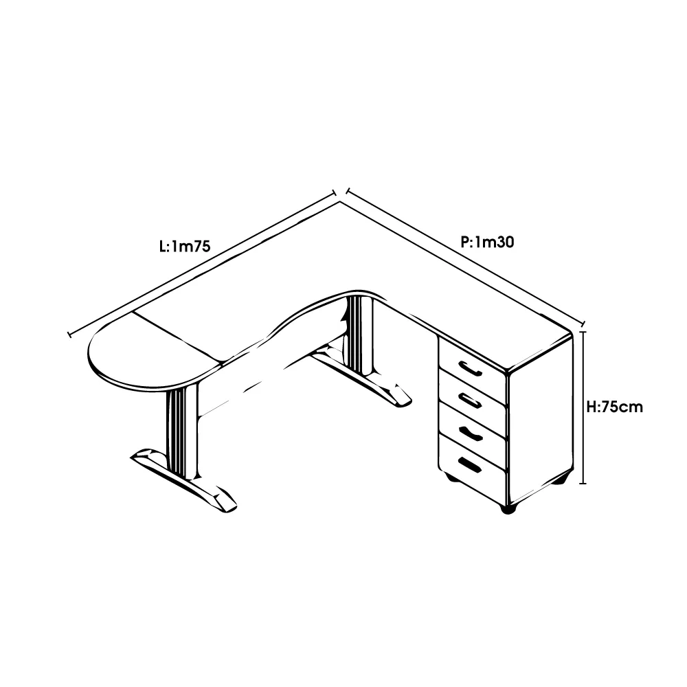 BUREAU OPERATEUR BASE+RETOUR+EXTENSION + 4T – Image 2