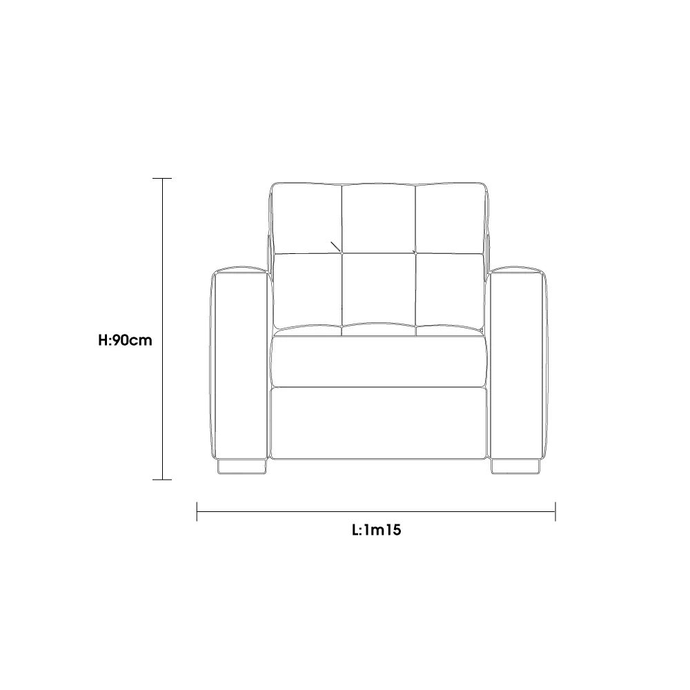 FAUTEUIL DIANA 1PLACE – Image 2